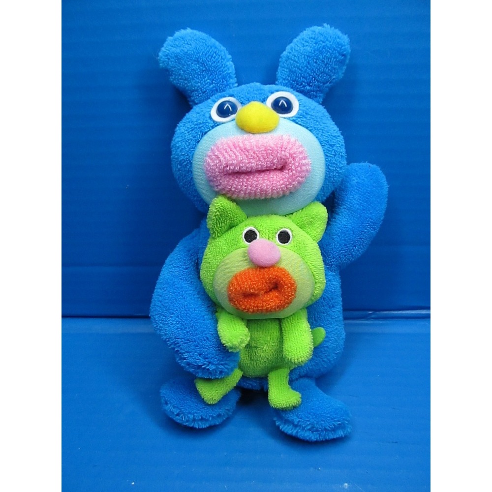2010 Sing-A-Ma-Jigs Duet Blue W/Green Kitten Plush Singing Toy Jolly Good Fellow